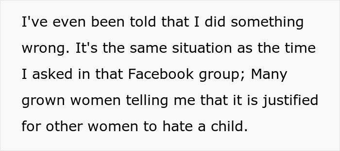 Text excerpt from a discussion about insecurity and stepmother’s true colors regarding a child and teenage emotions.