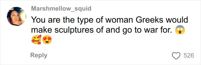 Screenshot of a viewer comment praising a curvy news anchor who reads mean comments in her broadcast voice.