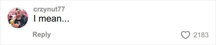 Comment from user crzynut77 saying I mean with 2183 likes, related to curvy news anchor reading mean viewer comments.