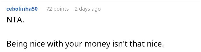 Screenshot of an online comment discussing a mom accused of embarrassing her son’s girlfriend who offered to cook meals.