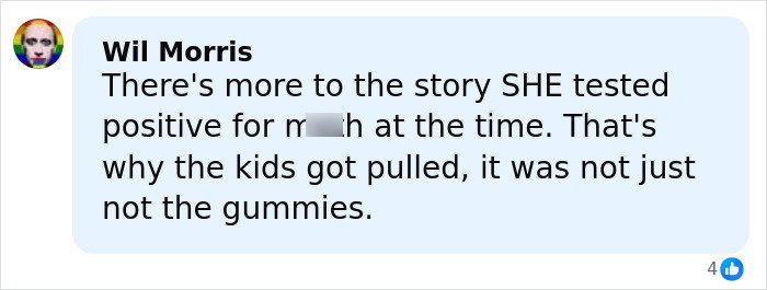 Comment by Wil Morris discussing the incident involving kids eating gummies and related events.