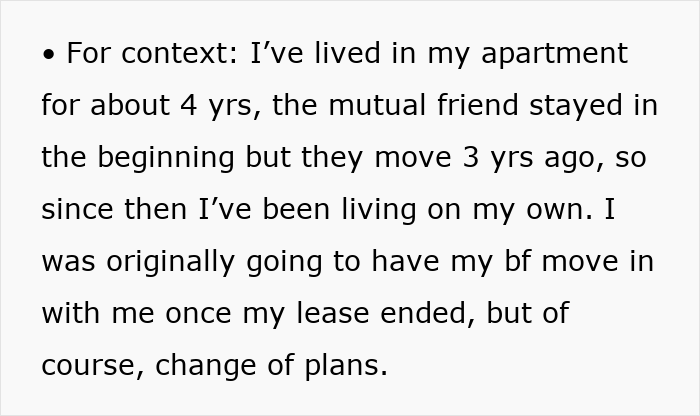 Text excerpt showing a guy venting online about his girlfriend wanting him to close her closet door, followed by her public response and breakup.