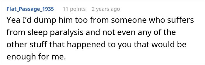 Screenshot of an online comment discussing a guy venting about his girlfriend wanting him to close her closet door.