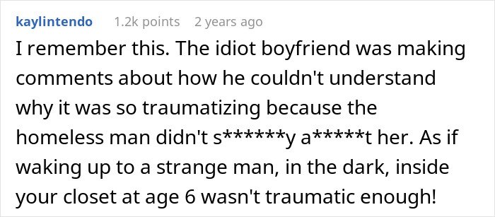 Screenshot of an online comment where a guy vents about his girlfriend wanting him to close her closet door.