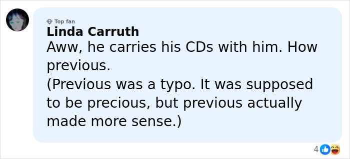 User comment about Timothée Chalamet's red carpet look, mentioning fans noticing an odd detail and being roasted.