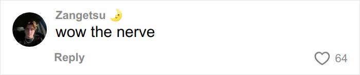 Comment on social media from user Zangetsu reacting to a viral tirade by a racist Cinnabon worker.