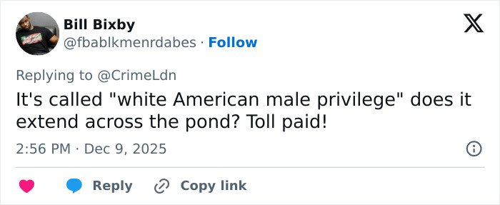 Tweet discussing white American male privilege in context of a wealthy US student’s behavior after girlfriend altercation.