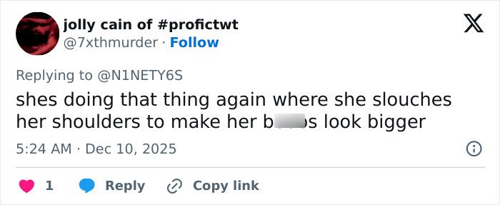 User comment on Sydney Sweeney fans spotting an odd detail in Sports Illustrated cover related to her pose.