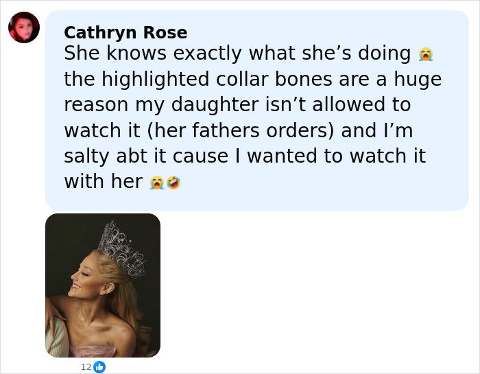 Comment on Ariana Grande’s family member speaking about the singer’s struggles, showing concern in a social media post.
