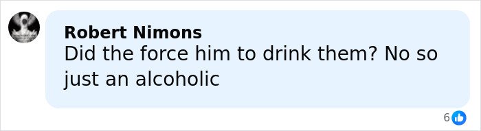 Comment saying Did the force him to drink them No so just an alcoholic related to cruise passenger's body stuffed in a fridge after fatal drinks served.