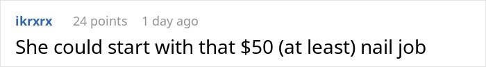Screenshot of an online comment suggesting a stay-at-home mom discuss plans after unexpected divorce news.