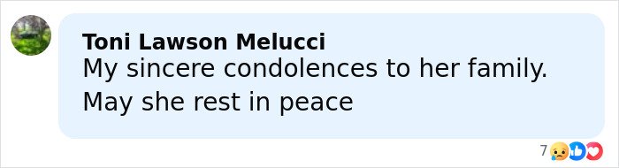 Comment expressing condolences for Marvelous Mrs. Maisel actress who lost her life while crossing a street in NYC.