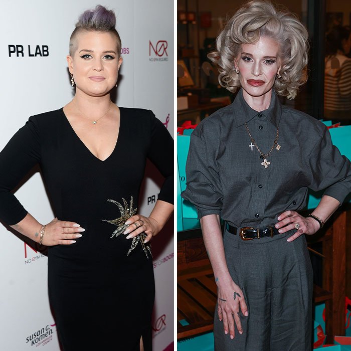 Kelly Osbourne and Sharon Osbourne at separate events, highlighting Kelly&rsquo;s heartbreaking weight loss transformation.