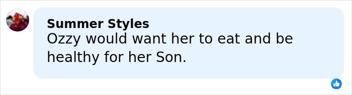 Comment about Kelly&rsquo;s heartbreaking weight loss, expressing concern for her health from Summer Styles on social media.