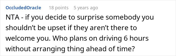 Comment on a forum discussing women pretending not to know about MIL&rsquo;s surprise visit, causing the plan to fail.