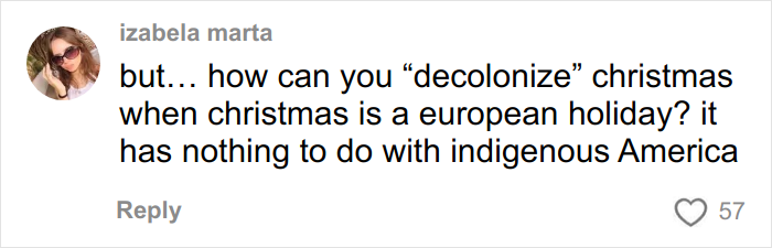 Social media user hilariously trolled over her woke views on decolonized Christmas and cultural origins.