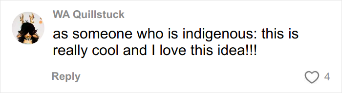 Comment from a social media user expressing support for a woke post about a decolonized Christmas celebration.