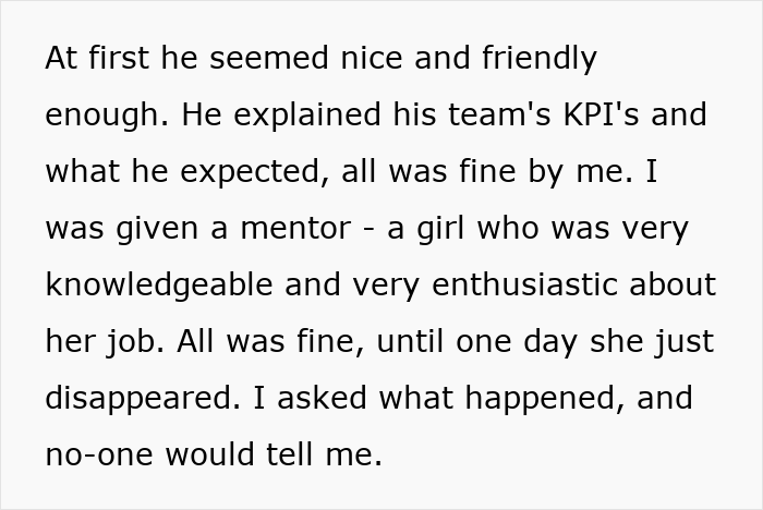 Text about a boss threatening an employee with termination before the boss ends up getting fired from his position.