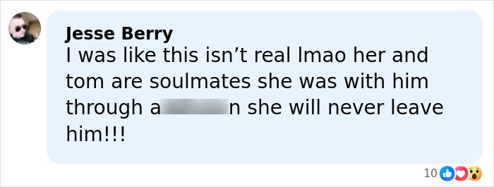 Facebook comment discussing the viral engagement ad of Robert Pattinson and Zendaya with mixed reactions.