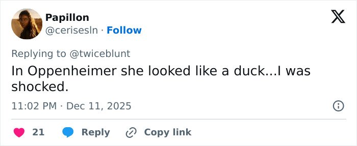 Tweet criticizing Emily Blunt&rsquo;s appearance sparks plastic surgery rumors with mentions of surgeon needs to be arrested.