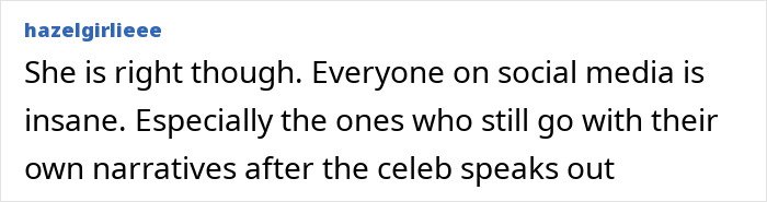 Comment from social media user discussing fans calling out Sydney Sweeney's natural beauty claim with side-by-side photos.