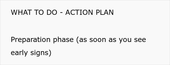 Action plan slide showing preparation phase advice for recognizing subtle red flags that mean your job is not safe.