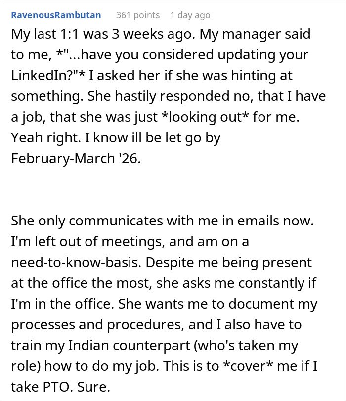 Screenshot of a discussion revealing subtle red flags that indicate a job may actually not be safe.