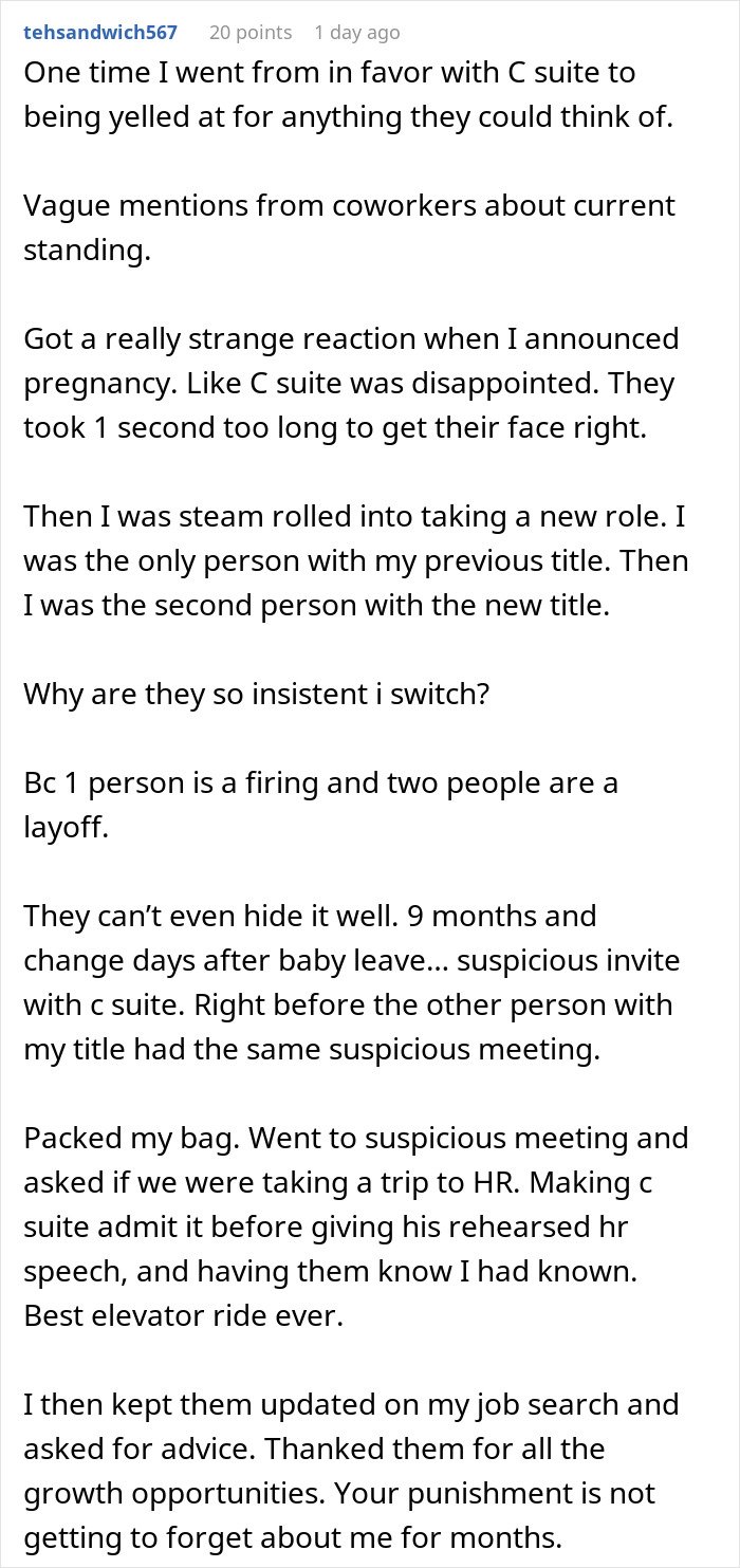 User sharing experience revealing subtle red flags that indicate their job is actually not safe through suspicious meetings and role changes.