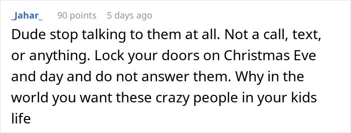 Comment advising to avoid communication with MIL after premature birth dispute, highlighting family conflict and disbelief.