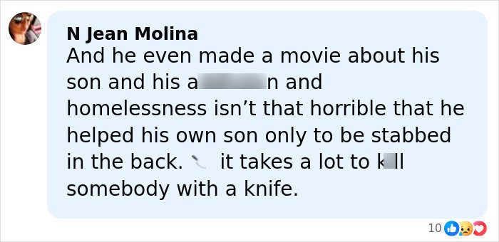 Screenshot of a social media comment discussing Rob Reiner's close friend Eric Idle and a Hollywood icon's final message.