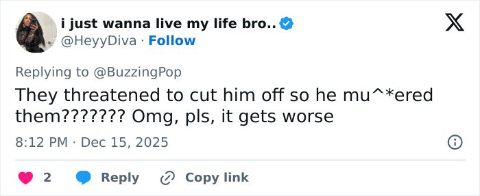 Tweet commentary on Rob Reiner and son Nick's fight at Conan O’Brien’s Christmas party before fatal incident.