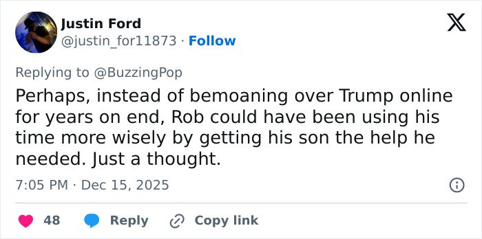 Tweet discussing Rob Reiner and son Nick’s fight at Conan O’Brien’s Christmas party before a fatal incident.