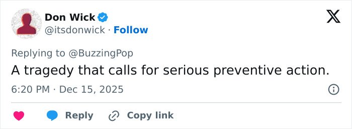 Screenshot of a tweet discussing the tragedy linked to Rob Reiner and son Nick fighting at Conan O’Brien’s Christmas party.