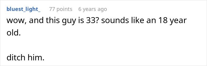Screenshot of an online comment discussing a boyfriend demanding his girlfriend laser off all body hair and the backlash online.
