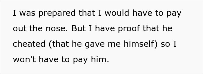 Text excerpt about man leaving wife of 10 years for younger woman with proof of cheating affecting divorce outcome.