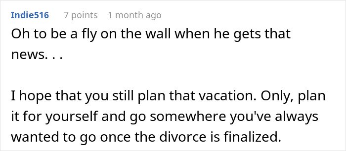 Comment discussing a man who leaves his wife of 10 years for a younger woman and faces unexpected divorce challenges.