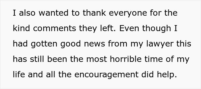 Text excerpt expressing gratitude amid a difficult divorce, relating to a man leaving wife for younger woman.
