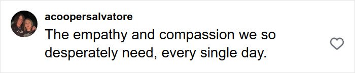 Comment on social media expressing the need for empathy and compassion every day in response to Michelle Obama and Trump news.