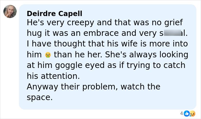 Comment from Deirdre Capell discussing JD Vance’s wife Usha and speculation about their marriage dynamics.