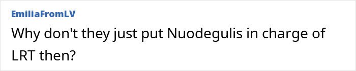 Comment text expressing frustration about putting Nuodegulis in charge of LRT amid Lithuania lawmaker's cat consent law debate.