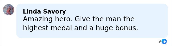 Comment praising the hero who stopped the Bondi Beach attacker with a once-in-a-lifetime move.