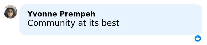 Person named Yvonne Prempeh commenting Community at its best on social media post about Bondi Beach attacker incident.