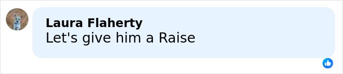 Comment by Laura Flaherty saying Let's give him a Raise, related to hero cop who stopped Bondi Beach attacker discussion.