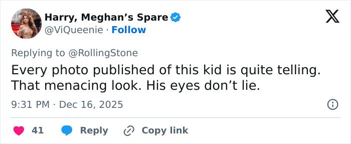 Tweet from Harry, Meghan&rsquo;s Spare about Rob Reiner's son asking celebrities at Conan O'Brien's party with a menacing look.