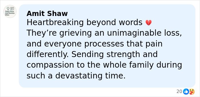 Comment expressing sympathy for Rob Reiner&rsquo;s children Jake and Romy after brother Nick faces charges.