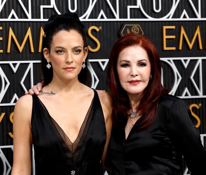 Riley Keough and Priscilla Presley attending an event, related to court docs on John Travolta’s son Ben’s biological mother.