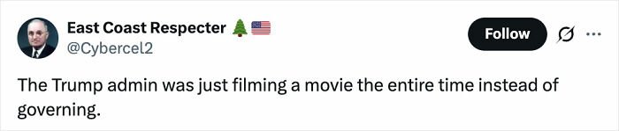 Screenshot of a tweet criticizing the Trump administration while referencing Melania Trump’s new documentary.