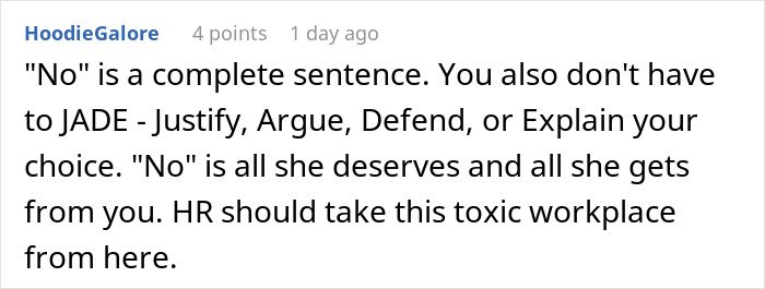 Commenter in casual online forum discussing entitlement to day off on Christmas due to having kids, expressing firm opinion.
