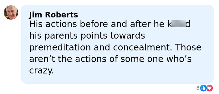 Comment by Jim Roberts on disturbing last words and reported confession about son at Conan O'Brien's party.