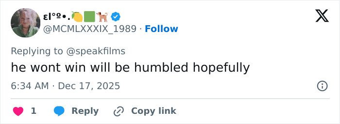 Screenshot of a tweet criticizing Timothée Chalamet's arrogance after an embarrassing interview, posted on social media.